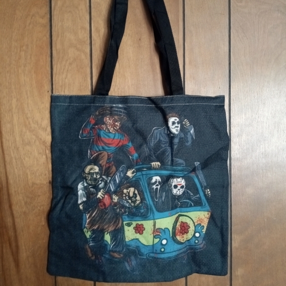 Hand Crafted Handbags - Horror shopping tote bag